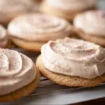 Delicious cinnamon sugar cookies with creamy cinnamon frosting