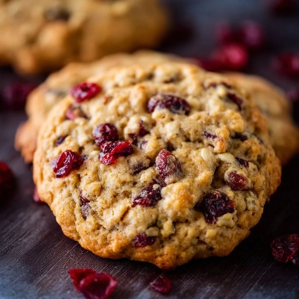 Delicious Cranberry Oatmeal Cookies baked to perfection with cranberries and oats