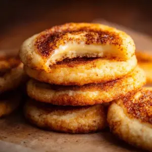 Delicious homemade Crème Brûlée Cookies with a caramelized sugar topping