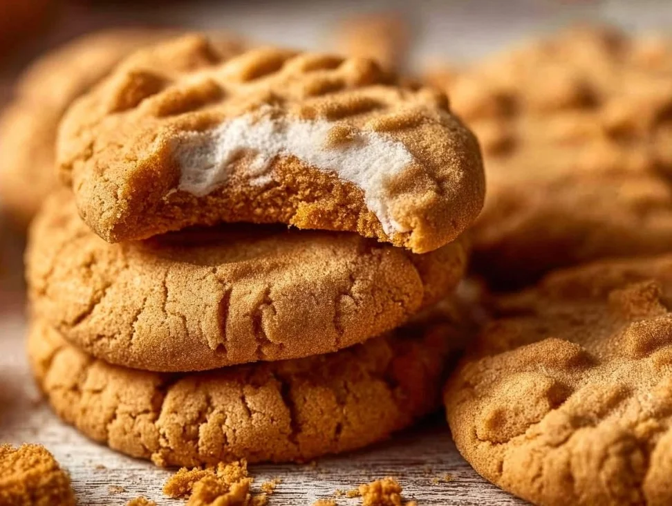 Delicious Fluffernutter Cookies with marshmallow and peanut butter