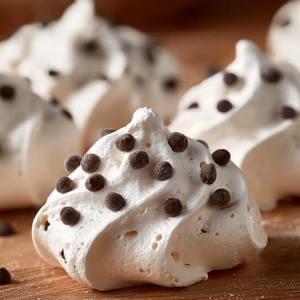 A plate of forgotten cookies, showcasing their deliciously soft and chewy texture.