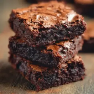 Delicious fudgy brownies served on a plate