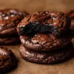 Delicious fudgy chocolate brownie cookies on a plate