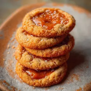 Gochujang Caramel Cookies with a sweet and spicy glaze
