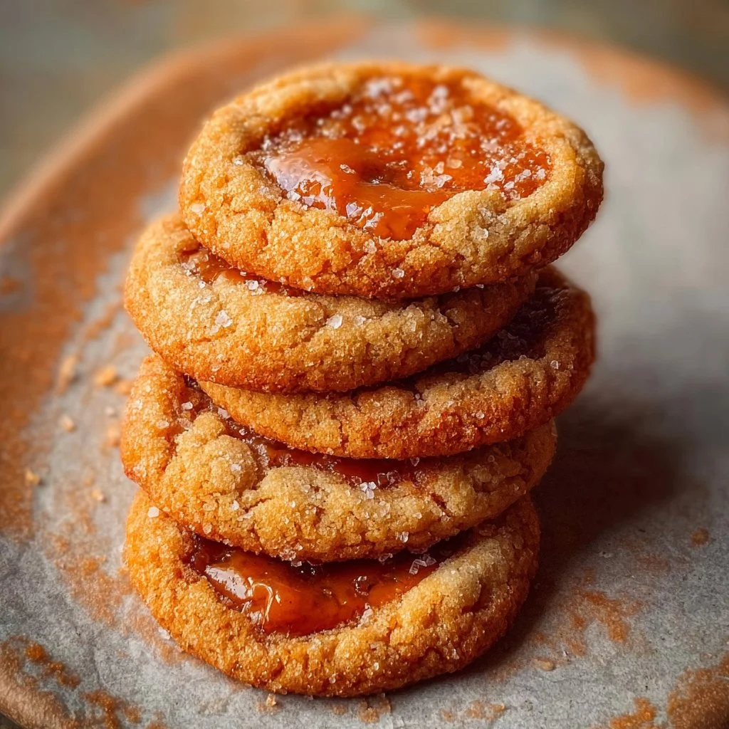 Gochujang Caramel Cookies with a sweet and spicy glaze