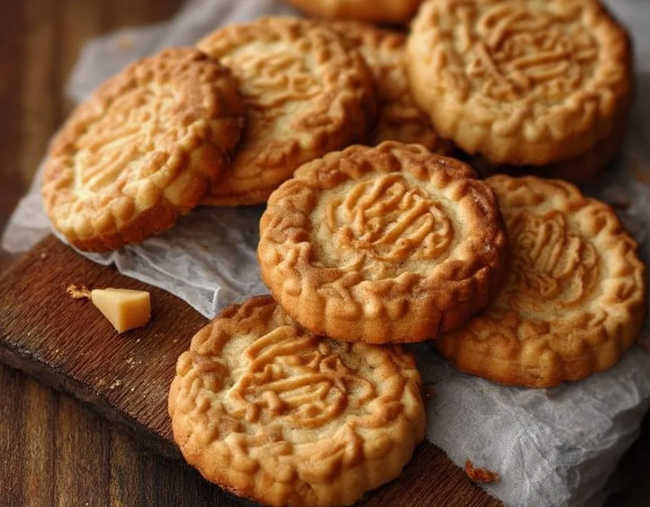 Delicious Lotus Cookies with caramelized flavor for coffee pairing