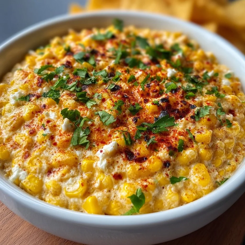 Delicious Mexican Street Corn Dip served in a bowl