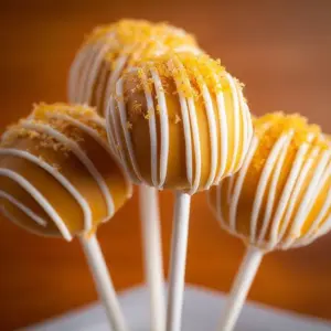 Delicious orange cream cake pops decorated for a festive celebration