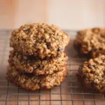 Peanut butter banana oatmeal cookies fresh out of the oven