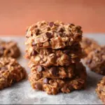 Delicious peanut butter no-bake cookies on a plate