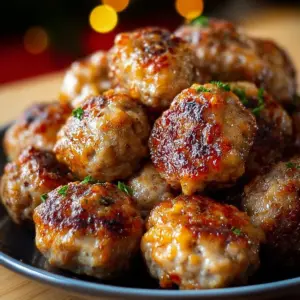 Delicious Rotel sausage balls served as an appetizer