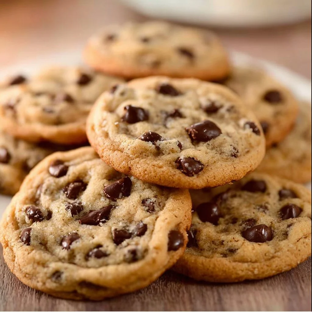 Deliciously soft chocolate chip cookies fresh out of the oven