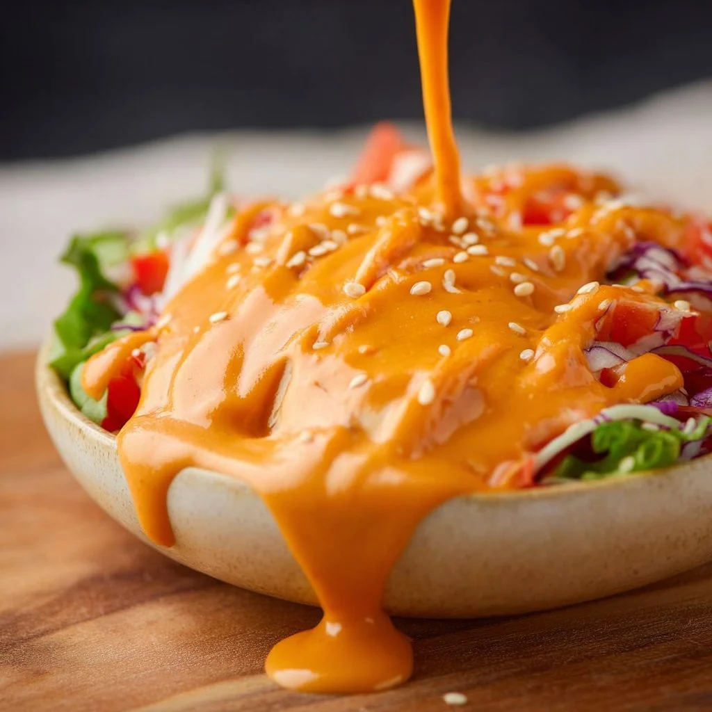 Delicious spicy mayo sauce in a bowl for dipping or as a condiment