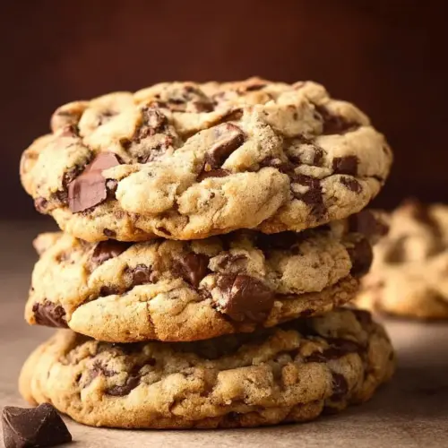 Super chunky chocolate chip cookies fresh from the oven