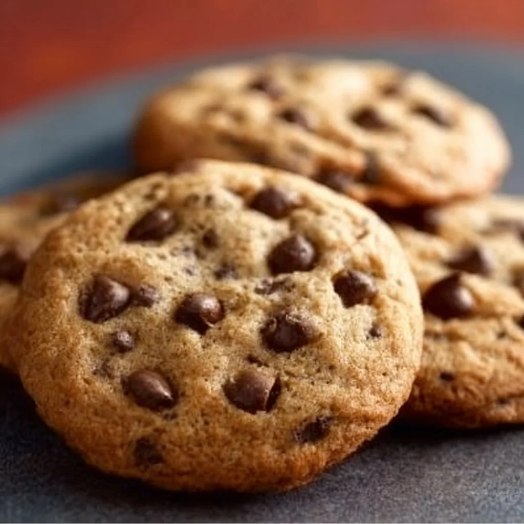 Weight Watchers 1 Point Chocolate Chip Cookies on a plate