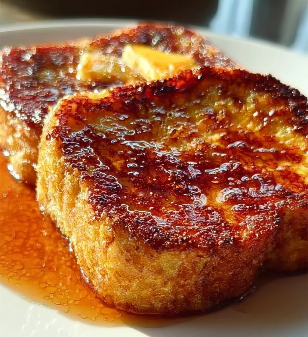 Delicious air fryer French toast finished and ready to serve
