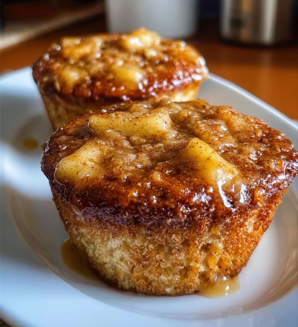 Healthy Apple Cinnamon Muffins made with Greek yogurt for a moist texture.