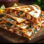 Delicious BBQ Chicken Quesadillas filled with smoky chicken and melted cheese
