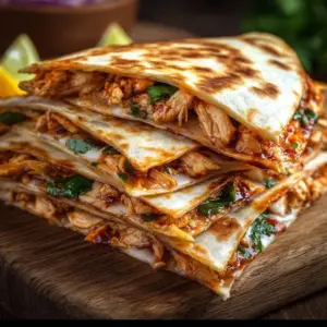 Delicious BBQ Chicken Quesadillas filled with smoky chicken and melted cheese
