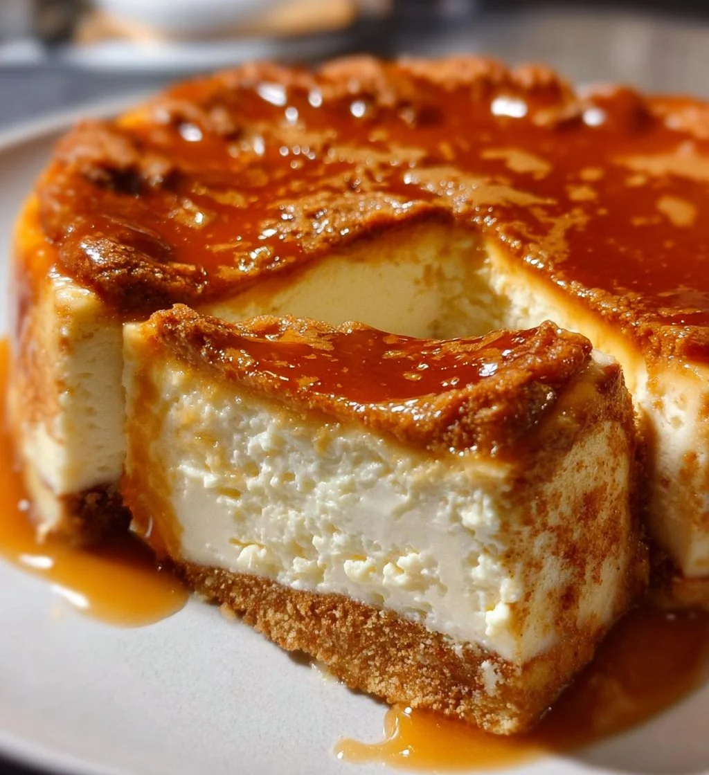 Decadent cheesecake casserole with crescent rolls topped with berries.