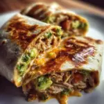 Delicious Chicken Avocado Ranch Burritos with chicken, avocado, and ranch dressing