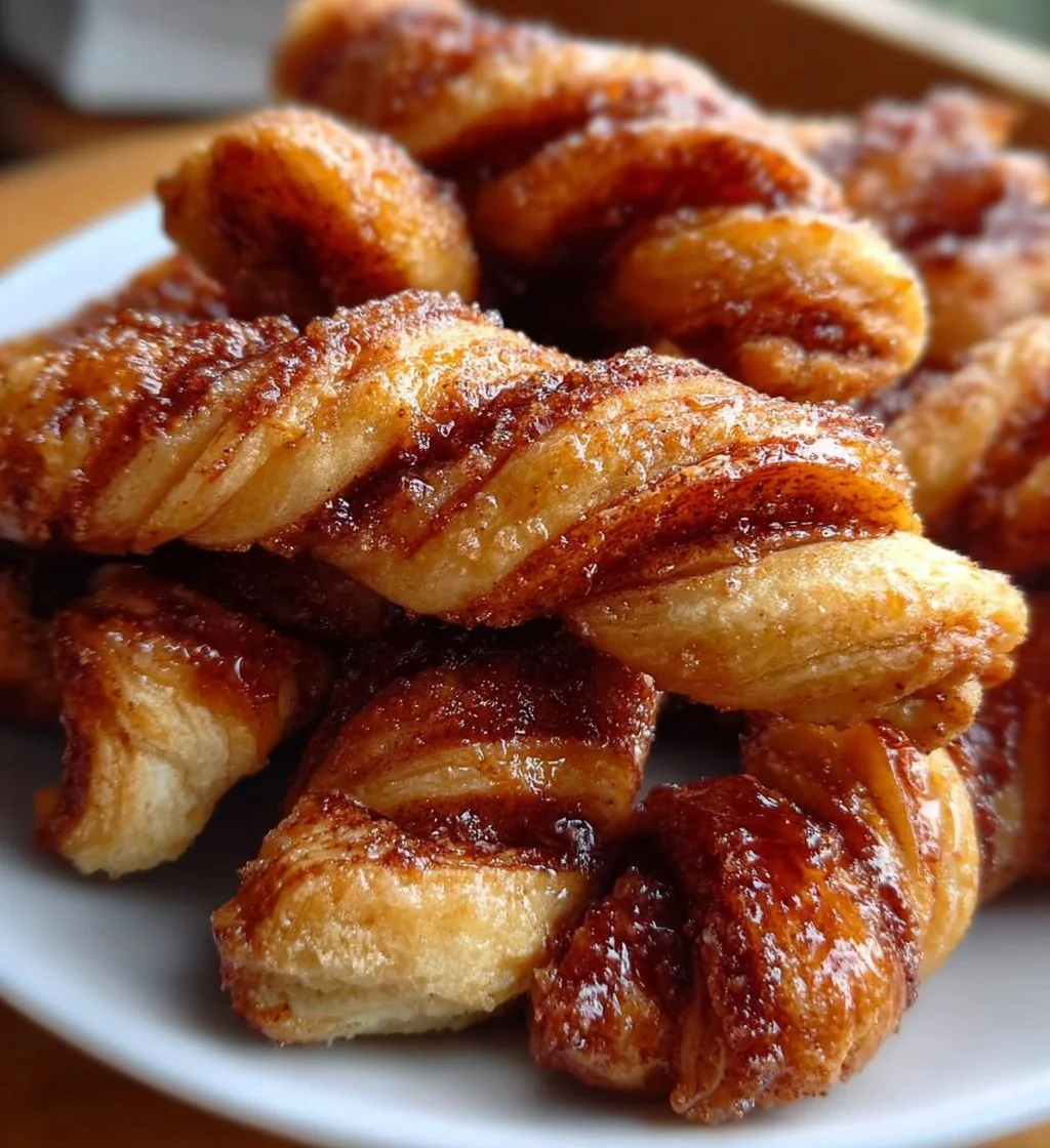 Delicious homemade Cinnamon Twists served on a plate