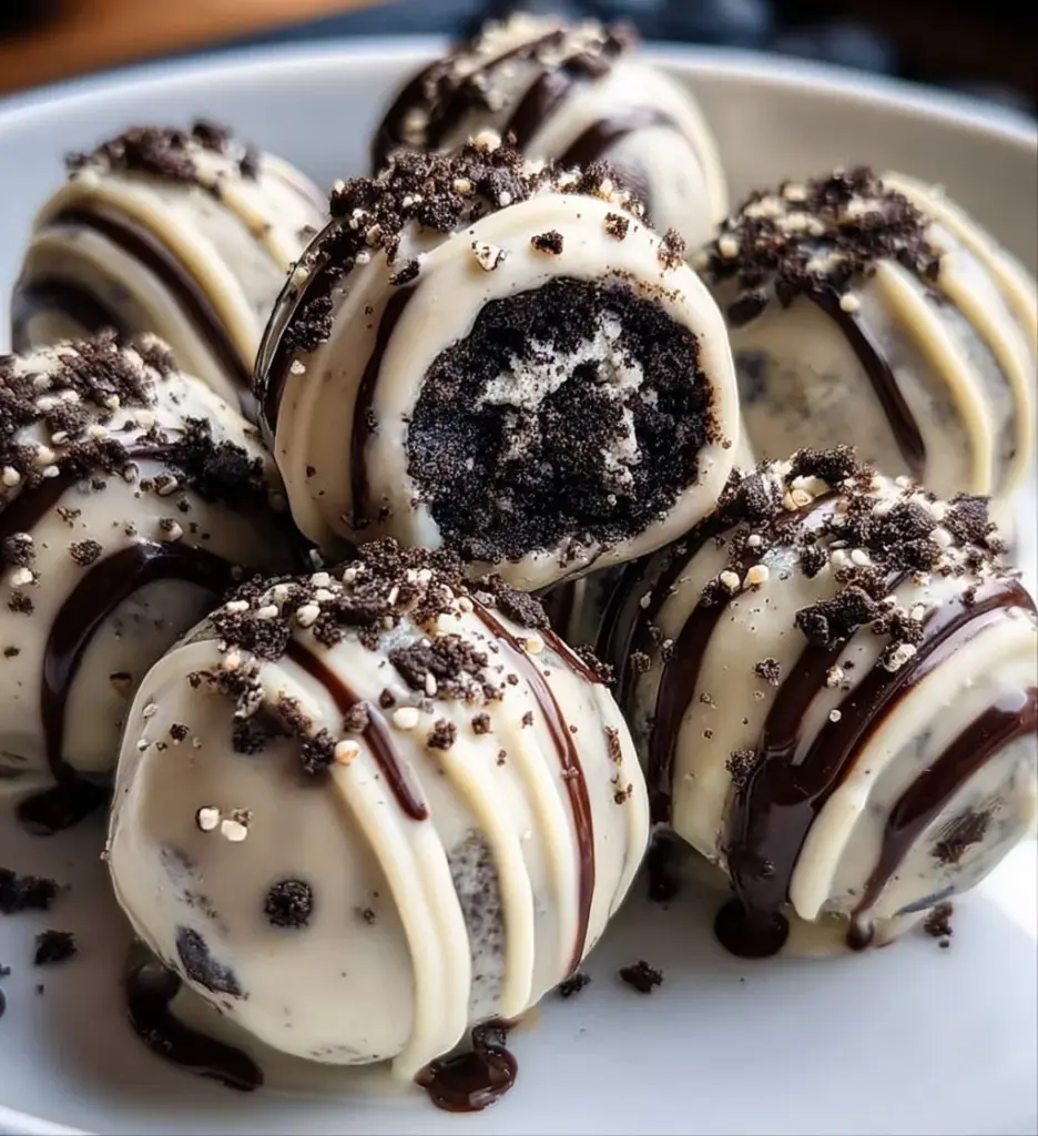 Cookies and cream Oreo protein balls for a nutritious snack option