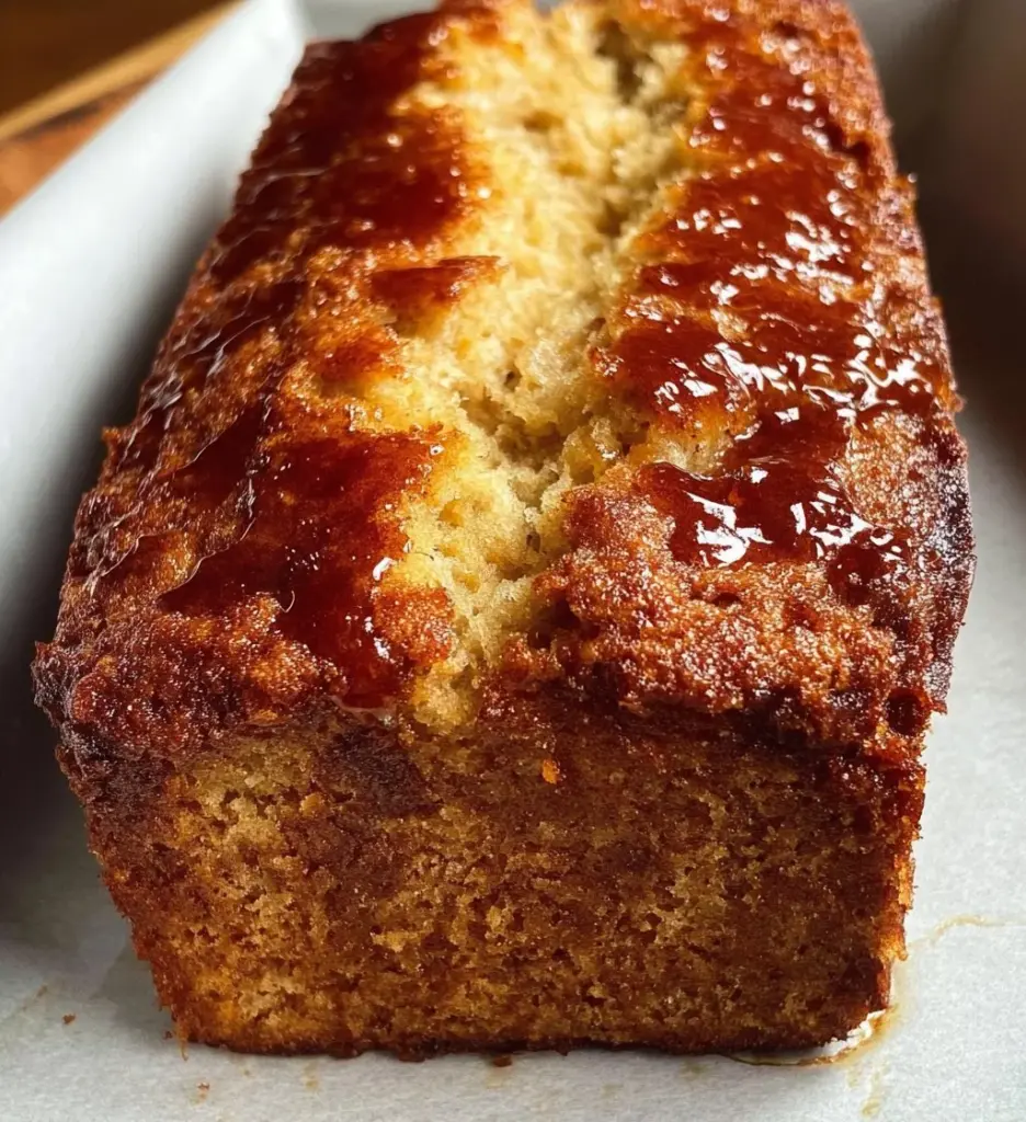 Cottage Cheese Banana Bread Loaf fresh out of the oven