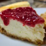 Delicious homemade Cottage Cheese Cheesecake served on a plate