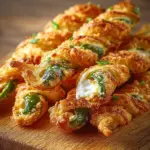 Delicious jalapeno popper twists served as appetizer snacks