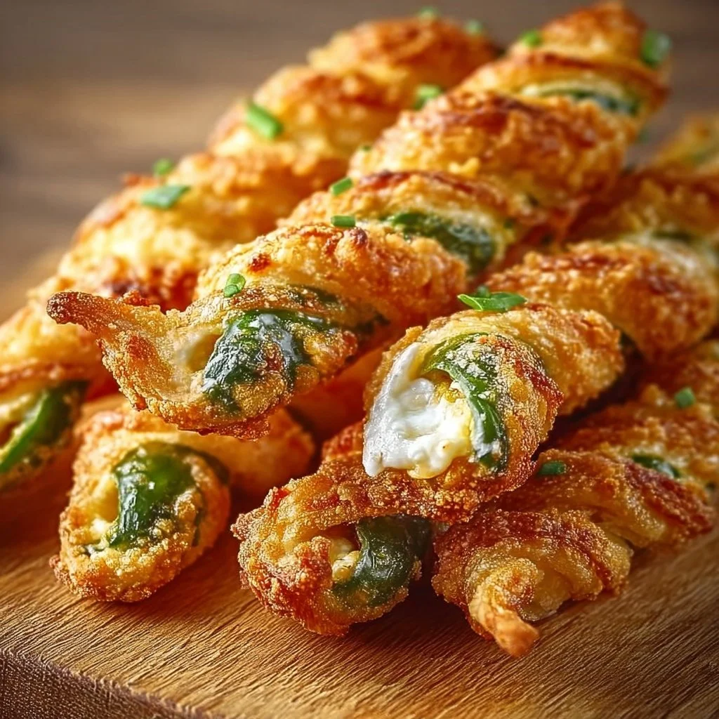 Delicious jalapeno popper twists served as appetizer snacks
