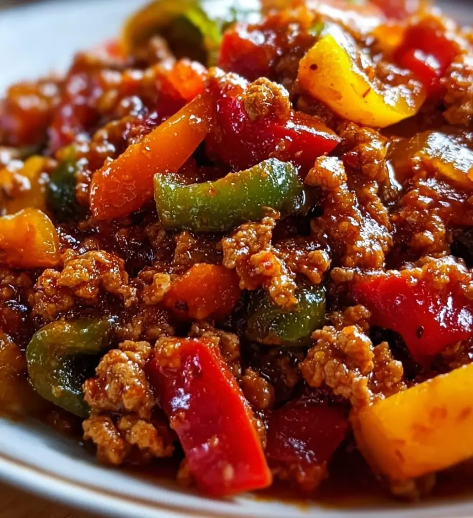 Healthy ground turkey and peppers dish, perfect for quick meals