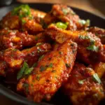 Irresistibly juicy Cowboy Butter Chicken Wings served with dipping sauce.