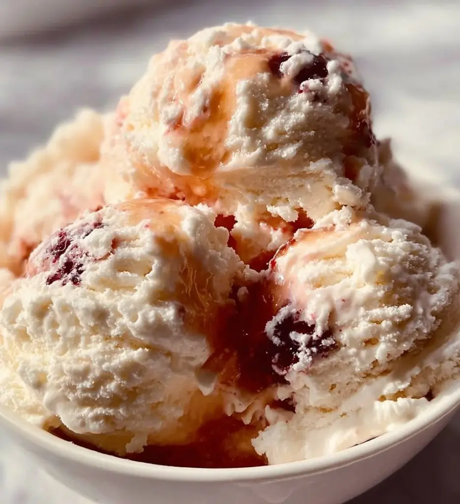 Keto Cottage Cheese Ice Cream in a bowl with toppings