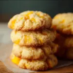 Freshly baked mango cookies with tropical flavor and chewy texture