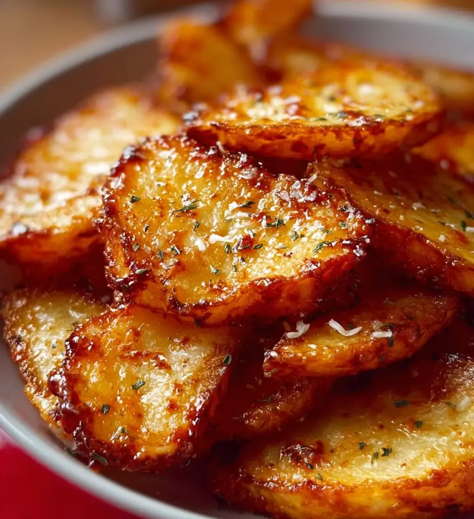 Crispy air fryer cottage cheese chips on a plate ready to be served.