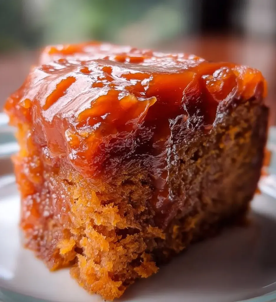 Delicious homemade sweet potato cake topped with cream cheese frosting