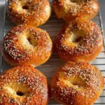 Homemade 2 ingredient bagels ready to be served on a plate.