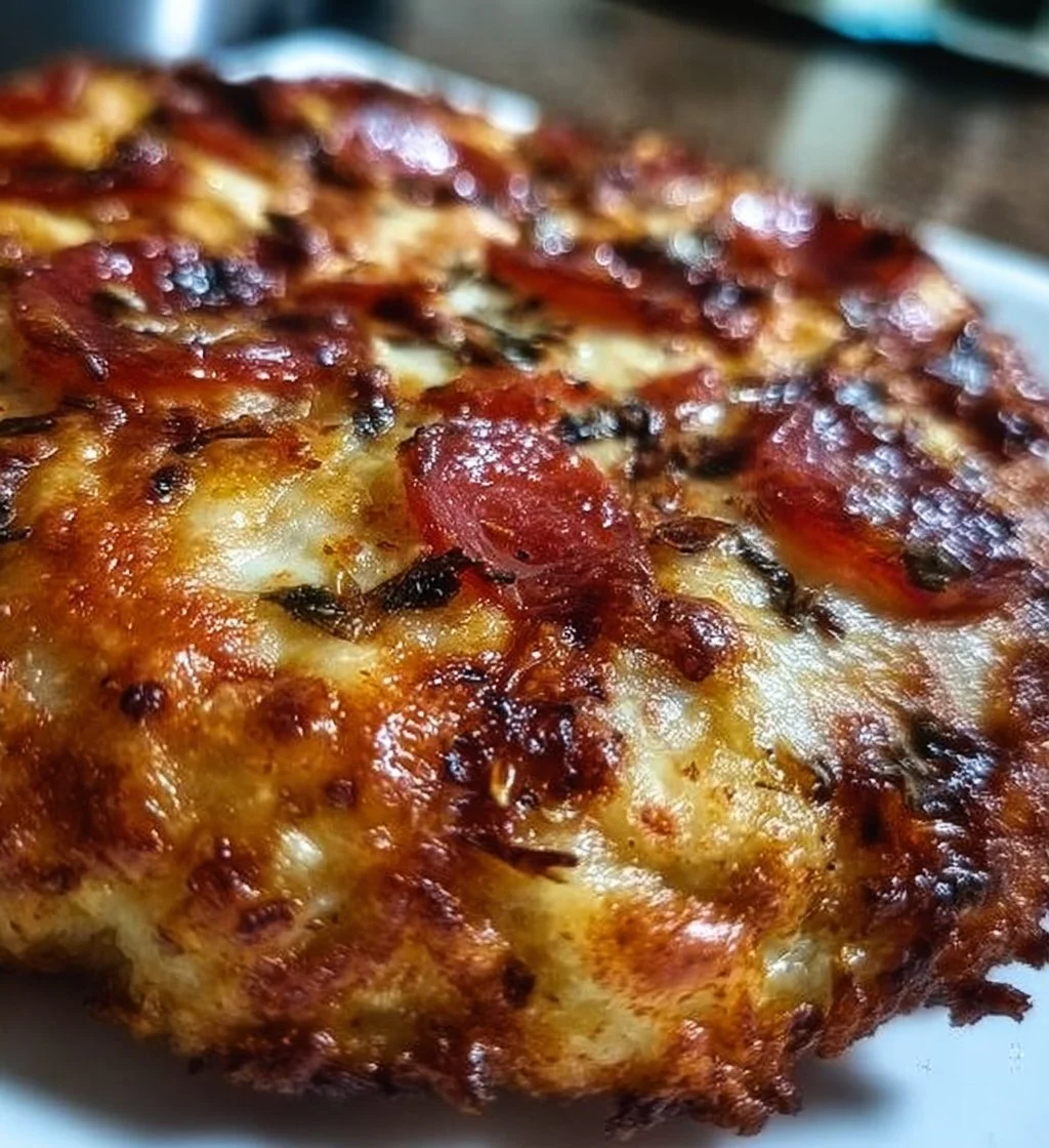 5-Minute Air Fryer Personal Pan Pizza ready to eat