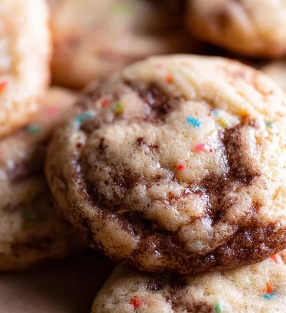 Colorful and festive birthday cookies decorated with sprinkles and icing.