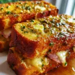 Delicious Cuban garlic bread sandwiches ready to serve.