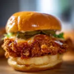 Buttermilk Fried Chicken Sandwich with fresh ingredients and crispy texture