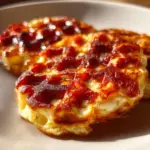 Plate of cottage cheese chaffles served with toppings