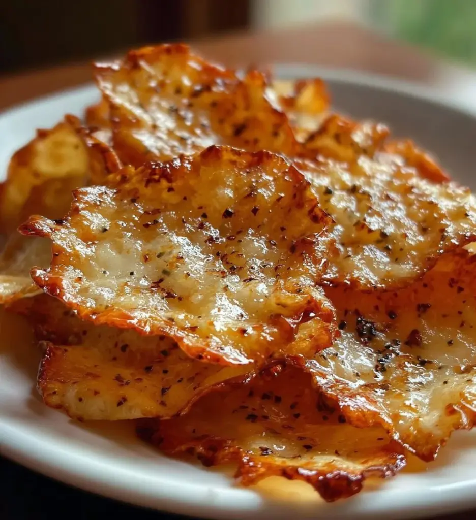 Crispy and flavorful Cottage Cheese Chips served in a bowl as a healthy snack option