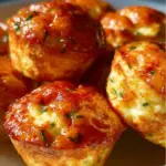 Healthy cottage cheese egg bites served on a plate with herbs
