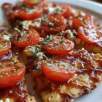 Homemade Cottage Cheese Flatbread Pizza topped with fresh ingredients