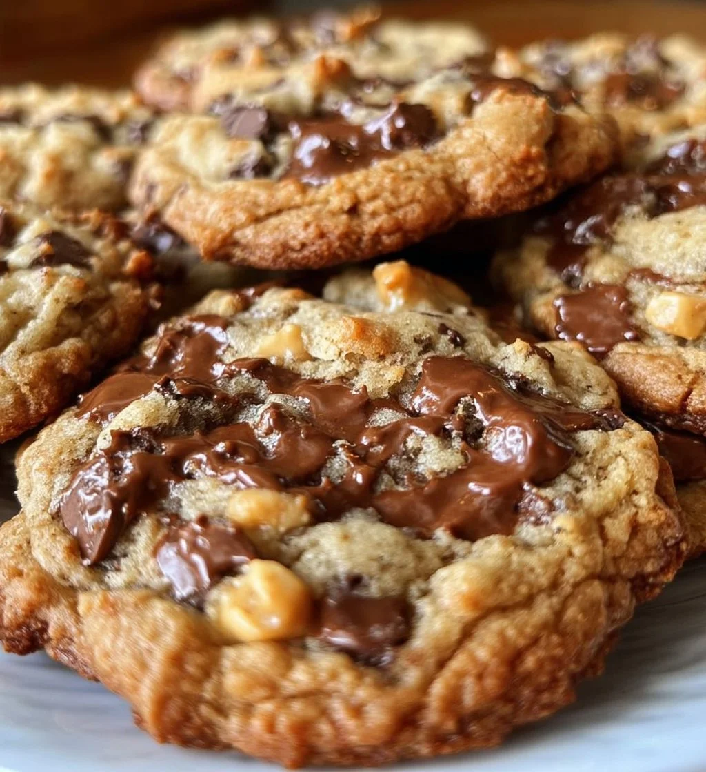 Delicious homemade Cowboy Cookies with chocolate chips and nuts