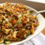 Fresh and colorful Crunchy Detox Salad with vegetables and nuts in a bowl