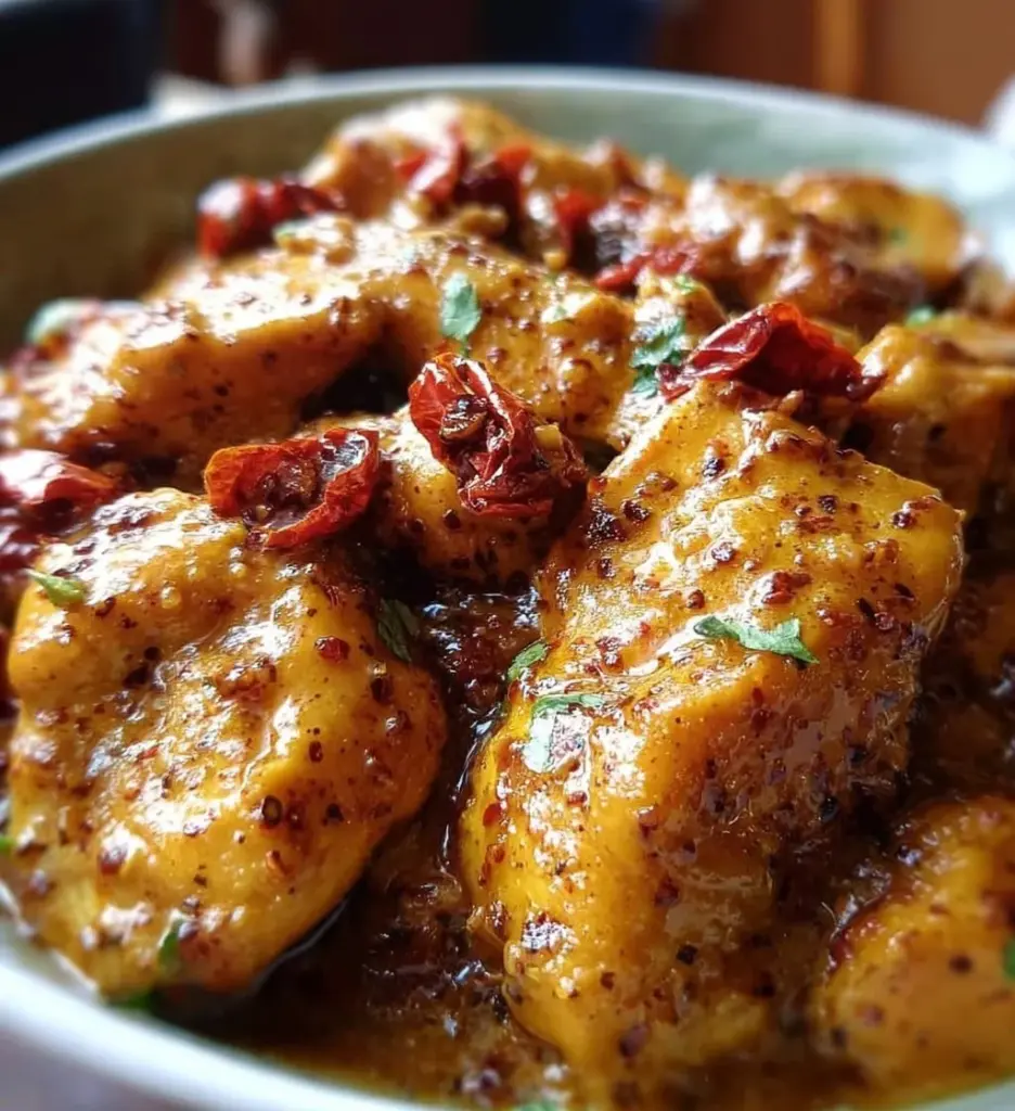 Delicious Dump and Go Crockpot Marry Me Chicken dish ready to serve