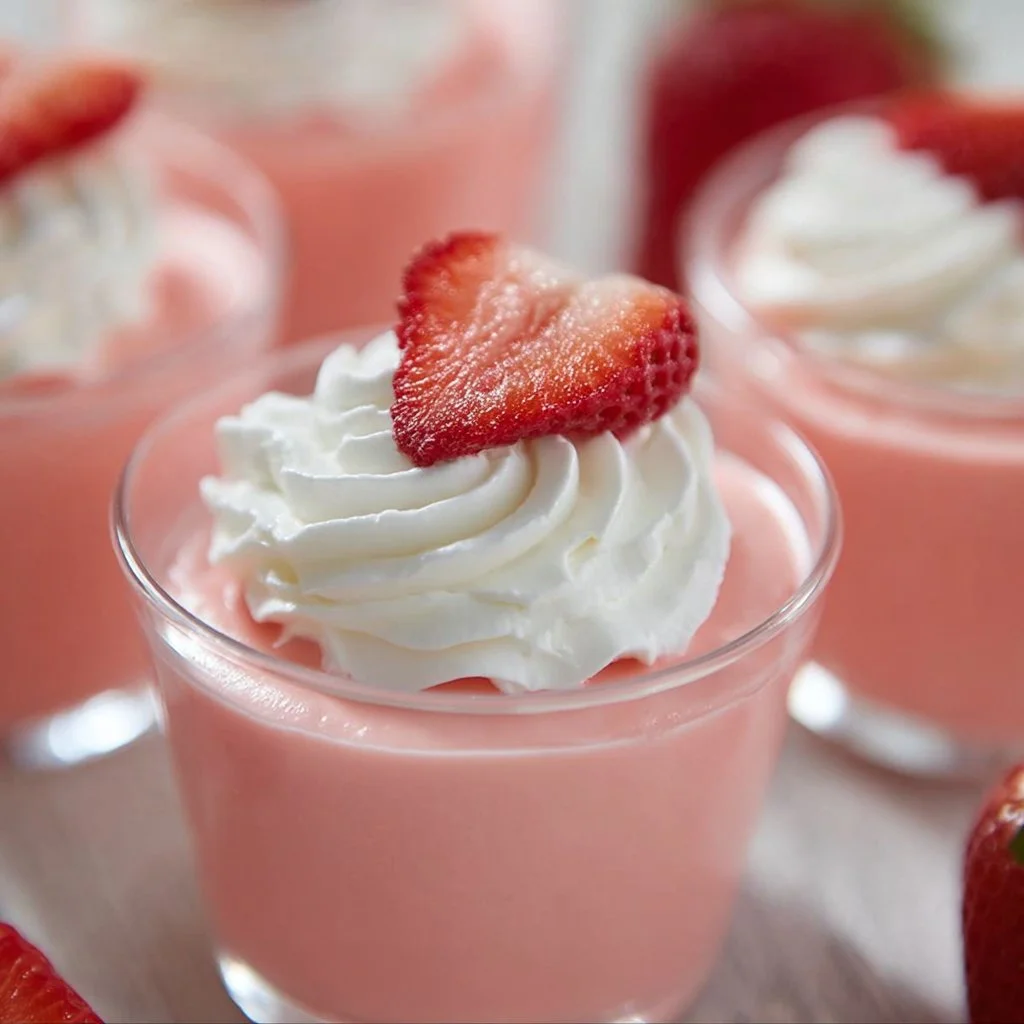 Easy Strawberry Jello Greek Yogurt Dessert in a bowl
